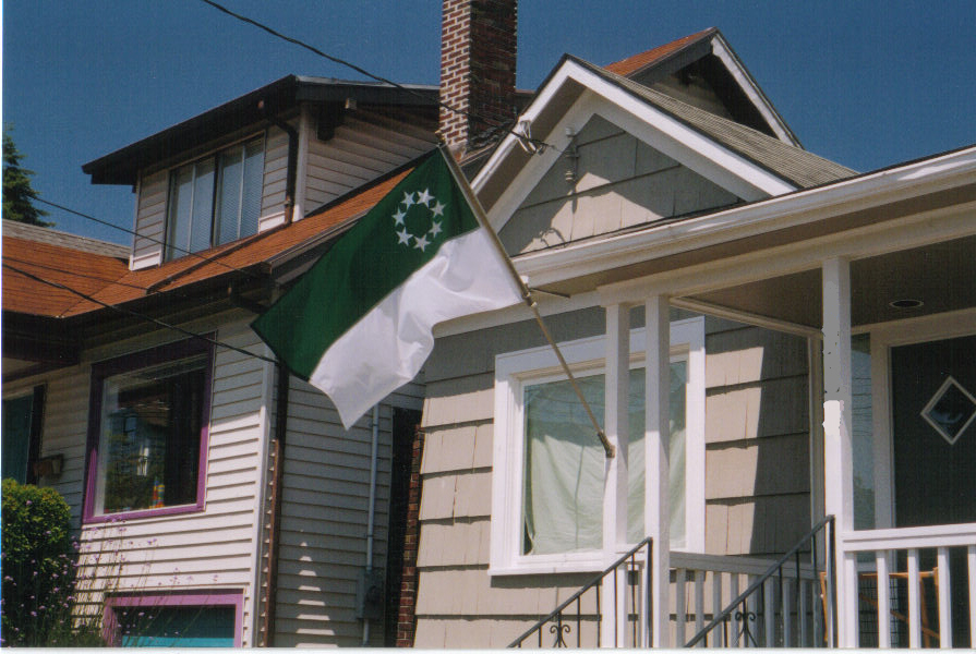 Kingdom of Cascadia flag flying