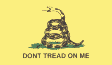 Gadsden flag, courtesy the FOTW Flags of the World website.